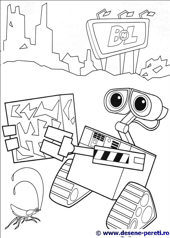 Wall-E desene de colorat